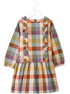 Knot платье в клетку с оборками