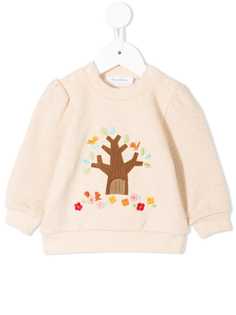 Familiar tree embroidered sweatshirt