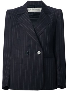Yves Saint Laurent Vintage костюм с юбкой в мелкую полоску