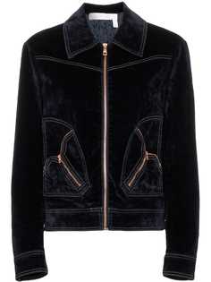 See By Chloé бархатная куртка на молнии