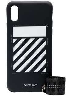 Off-White чехол для iPhone X с диагональными полосками