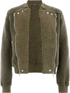 Balmain куртка-бомбер с подкладкой из овечьего меха