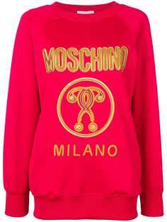 Moschino толстовка с вышивкой логотипа