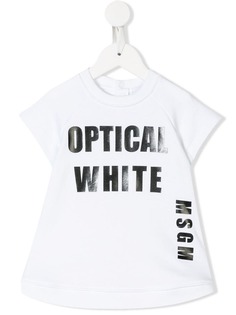 Msgm Kids платье-футболка с оптическим принтом