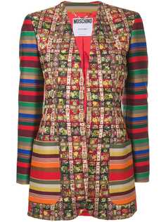 Moschino Vintage пиджак в стиле пэчворк 1990-х годов