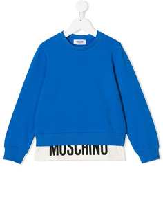 Moschino Kids свитер с панелью с логотипом