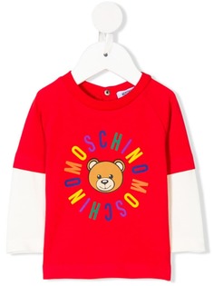 Moschino Kids футболка с принтом