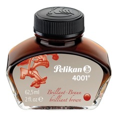 Флакон с чернилами Pelikan INK 4001 76 (PL329185) Brilliant Brown чернила 62.5мл для ручек перьевых Пеликан