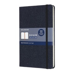 Блокнот Moleskine Limited Edition Denim Large 130х210мм обложка текстиль 240стр. линейка темно-синий 9 шт./кор.
