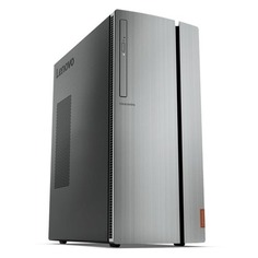 Компьютер LENOVO IdeaCentre 720-18IKL, Intel Core i7 7700, DDR4 8Гб, 1000Гб + 1000Гб, NVIDIA GeForce GTX 1050Ti - 4096 Мб, DVD-RW, CR, Free DOS, черный и серебристый [90h00014rk]