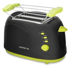 Тостер POLARIS PET 0706LB, черный/зеленый