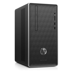 Компьютер HP Pavilion 590-a0004ur, AMD E2 9000, DDR4 4Гб, 1000Гб, AMD Radeon R2, DVD-RW, CR, Free DOS 2.0, темно-серый [4kc63ea]