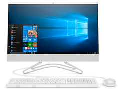 Моноблок HP 24-f0032ur 4HE21EA Snow White (Intel Core i3-8130U 2.2 GHz/8192Mb/1000Gb + 128Gb SSD/No ODD/Intel HD Graphics/Wi-Fi/23.8/1920x1080/Windows 10 64-bit)