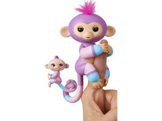 Игрушка WowWee Fingerlings Ручная обезьянка с малышом Вайолет Green 3543