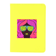 Обложка для паспорта LADY PINK неон желтый