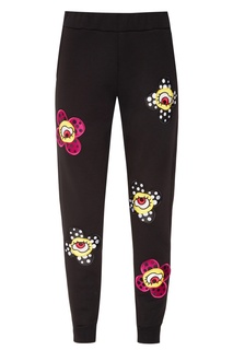 Трикотажные брюки с цветными аппликациями Katya Dobryakova