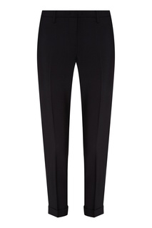 Укороченные шерстяные брюки с лампасами No21