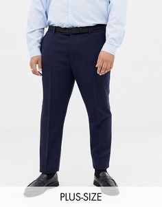 Зауженные темно-синие брюки из ткани с добавлением шерсти Gianni Feraud Plus - Темно-синий