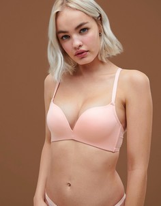 Формованный бюстгальтер пуш-ап из микрофибры без косточек ASOS DESIGN - Бежевый