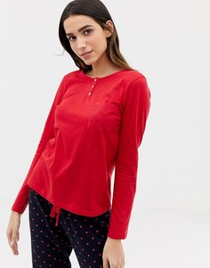 Красный пижамный топ с длинными рукавами Womensecret - Красный Womensecret