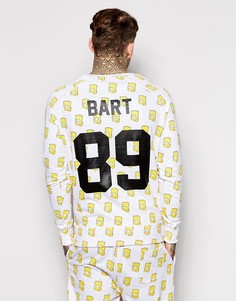 Свитшот с надписью Bart Eleven Paris X Life Is A Joke - Белый