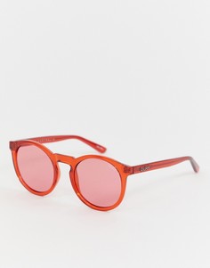 Красные круглые солнцезащитные очки Quay Australia - Красный