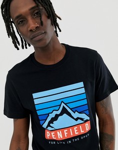 Черная футболка с круглым вырезом и логотипом Penfield - Черный