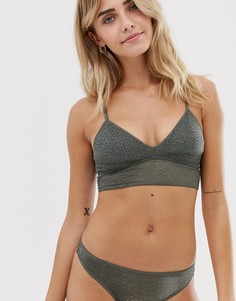 Стринги шалфейного цвета с кружевом DKNY - Зеленый
