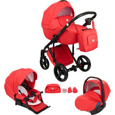Коляска 3 в 1 Adamex LUCIANO DELUXE кожа фуксия фуксия Q275 GL000901825