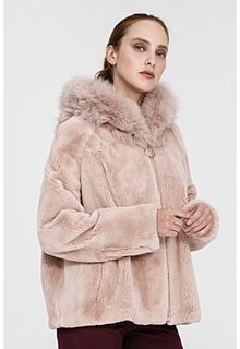 Шуба из меха кролика с капюшоном Virtuale Fur Collection