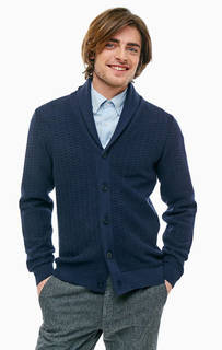 Хлопковый синий кардиган на пуговицах Gant