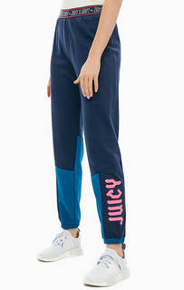 Синие брюки джоггеры в спортивном стиле Juicy by Juicy Couture