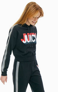 Черная хлопковая толстовка с капюшоном Juicy by Juicy Couture