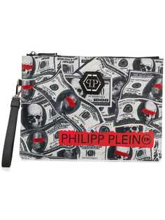 Philipp Plein клатч с принтом долларов