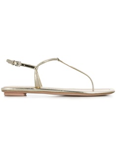 Prada Laminated flat sandals