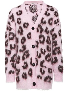 Miu Miu леопардовый кардиган вязки интарсия