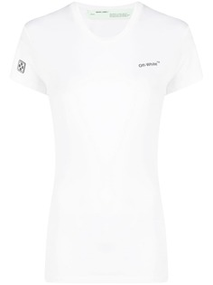 Off-White футболка узкого кроя с логотипом