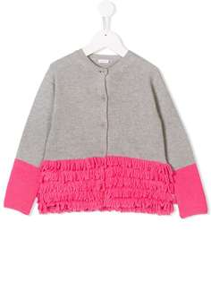 Il Gufo кардиган дизайна "колор-блок" с бахромой