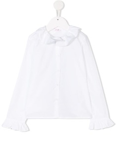 Il Gufo блузка свободного кроя с оборками