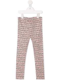 Fendi Kids леггинсы с рисунком из сердец