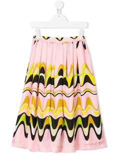 Emilio Pucci Junior geometric swirl print skirt