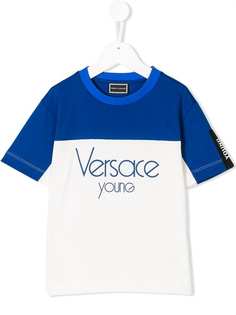 Young Versace футболка дизайна "колор-блок" с логотипом