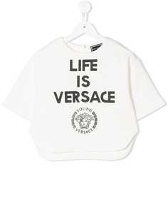 Young Versace топ с принтом Life Is Versace