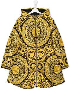 Young Versace "пальто с капюшоном и принтом в стиле ""барокко"""