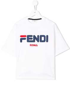 Fendi Kids футболка с логотипом