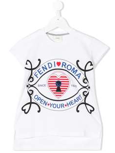 Fendi Kids футболка с изображением замка