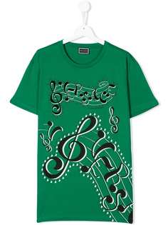 Young Versace футболка с принтом в виде нот TEEN
