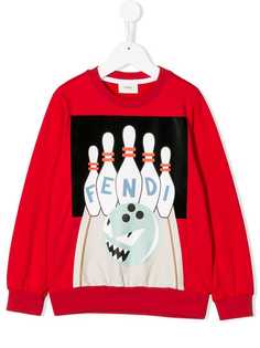 Fendi Kids толстовка с принтом