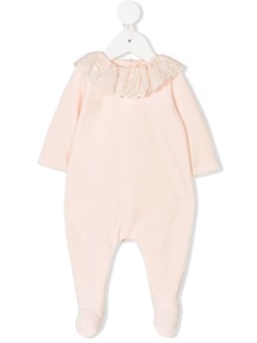 Chloé Kids ромпер с вышитым воротником
