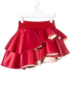 Fendi Kids асимметричного юбка с оборками